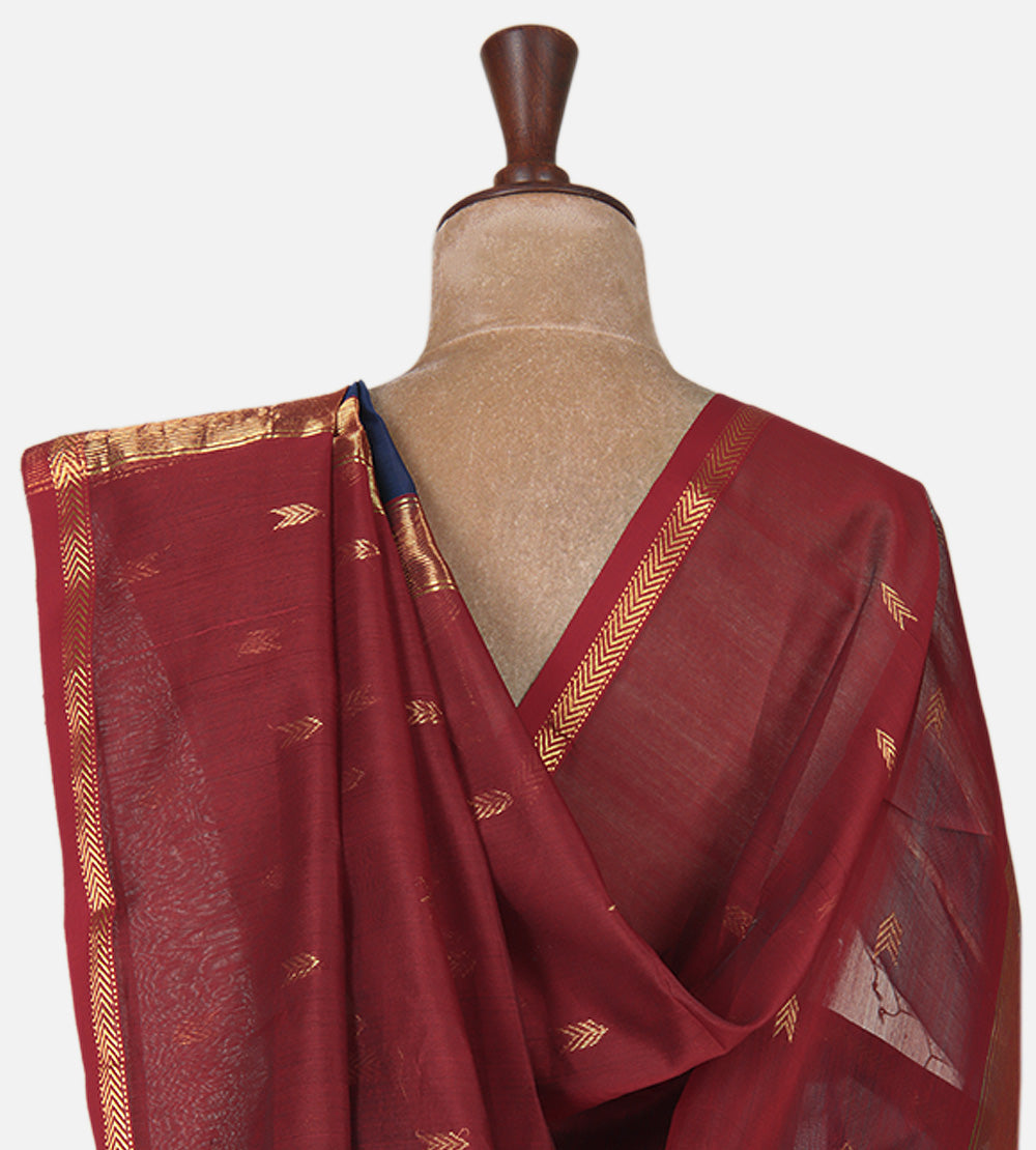 Blue Maheshwari Cotton Saree
