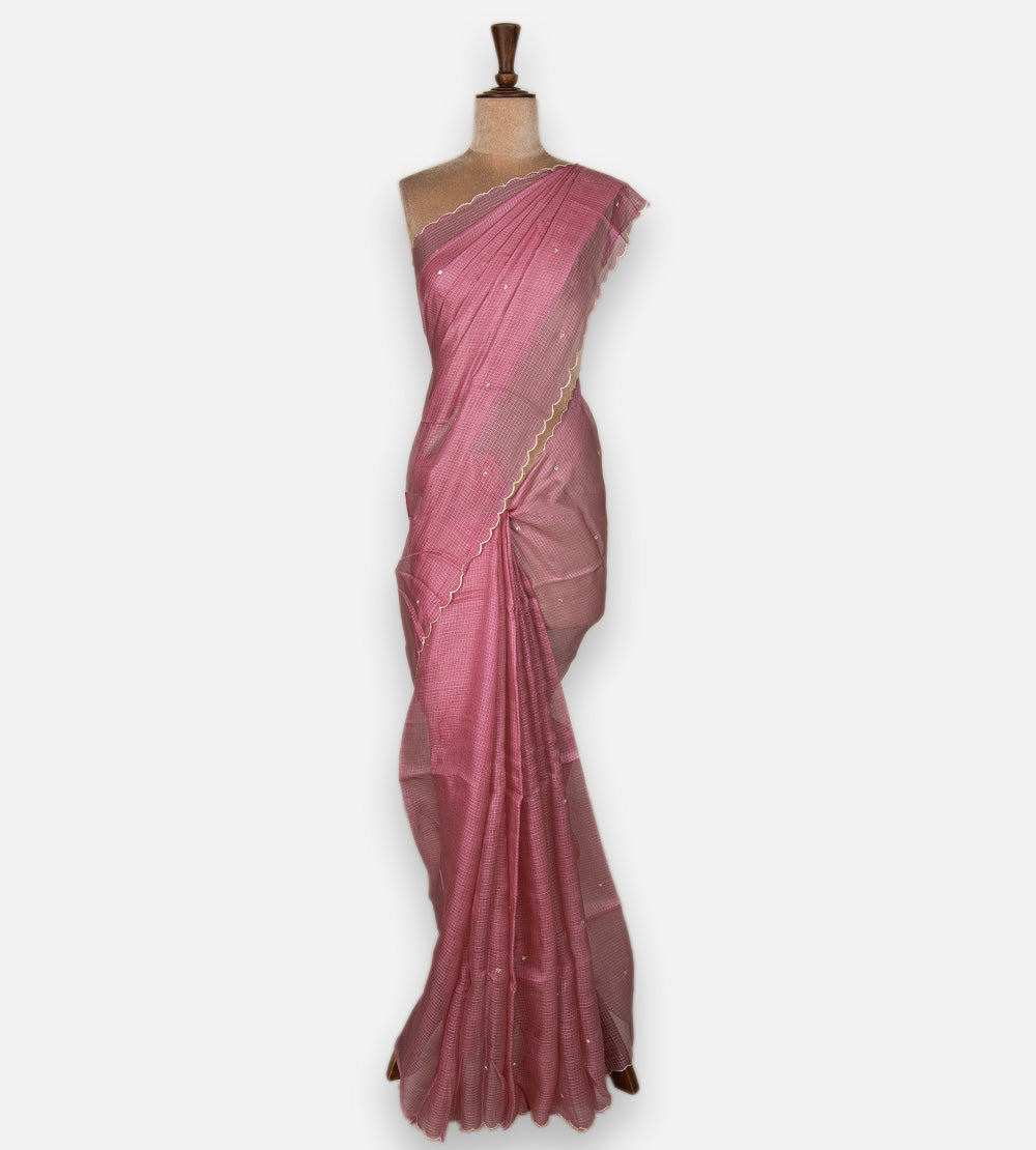 Pink Kota Silk Saree