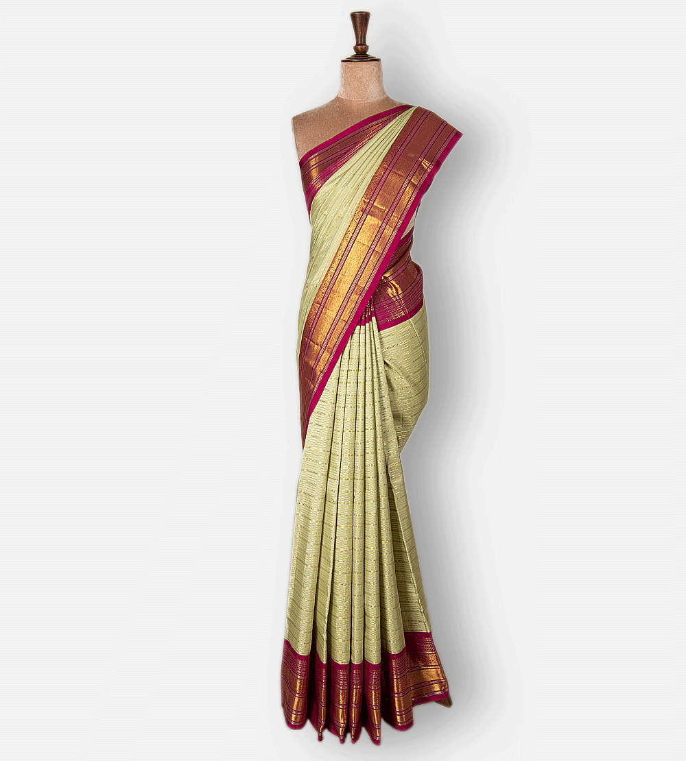 Pistachio Green Kanchipuram Silk Saree