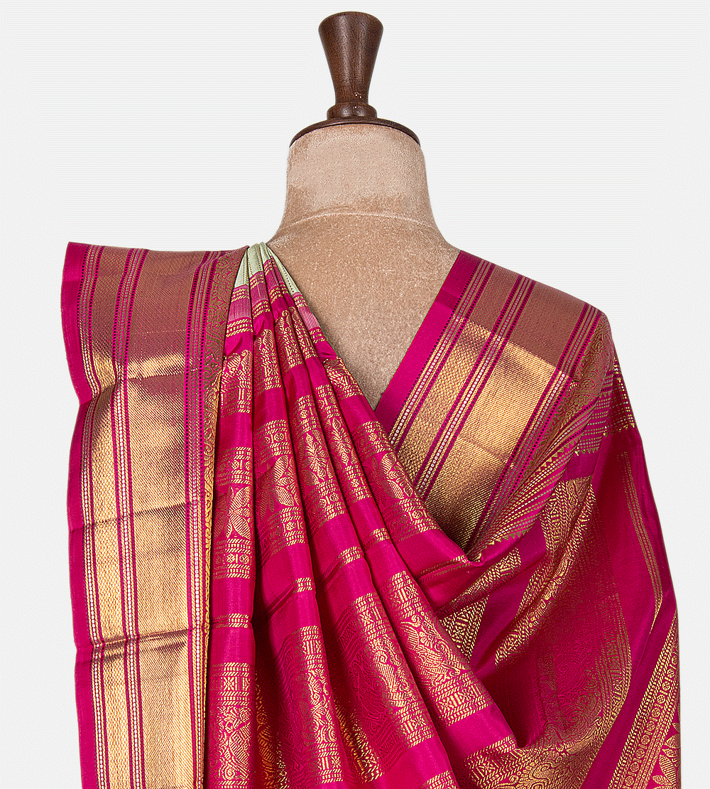 Pistachio Green Kanchipuram Silk Saree