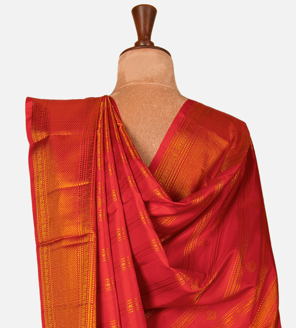Light Yellow Kanchipuram Silk Saree