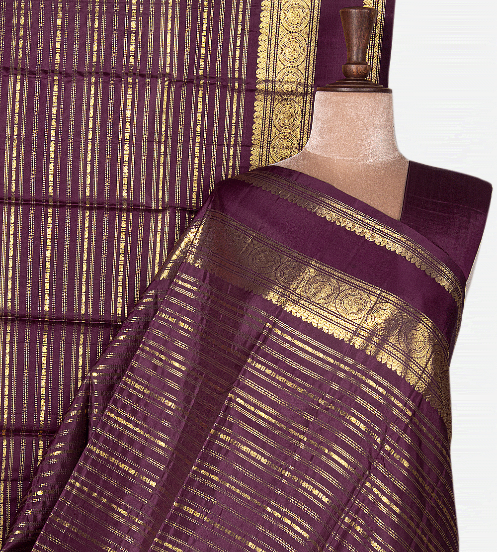 Dark Pink Kanchipuram Silk Saree