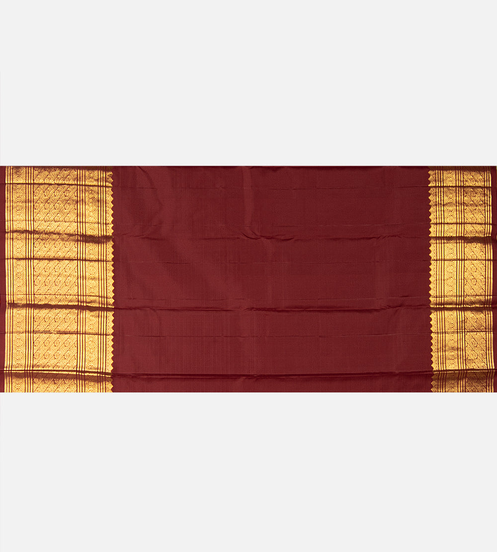 Maroon Kanchipuram Silk Saree