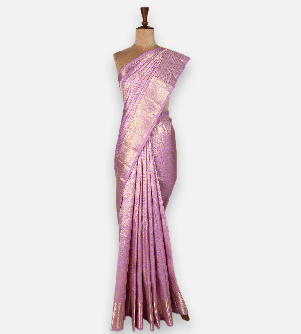 Lavender Kanchipuram Silk Saree