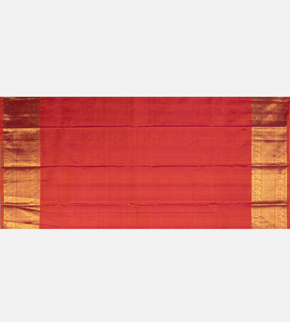Orange Kanchipuram Silk Saree