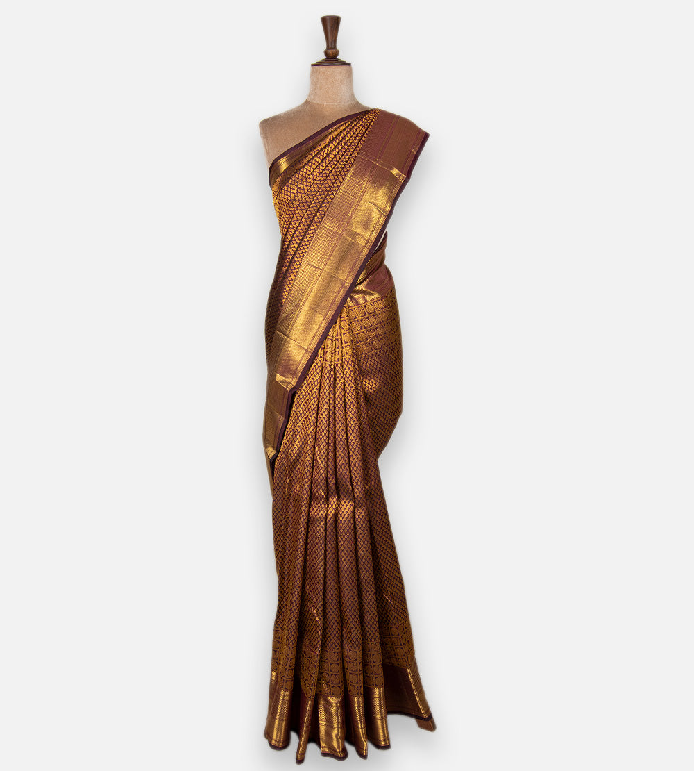 Maroon Kanchipuram Silk Saree