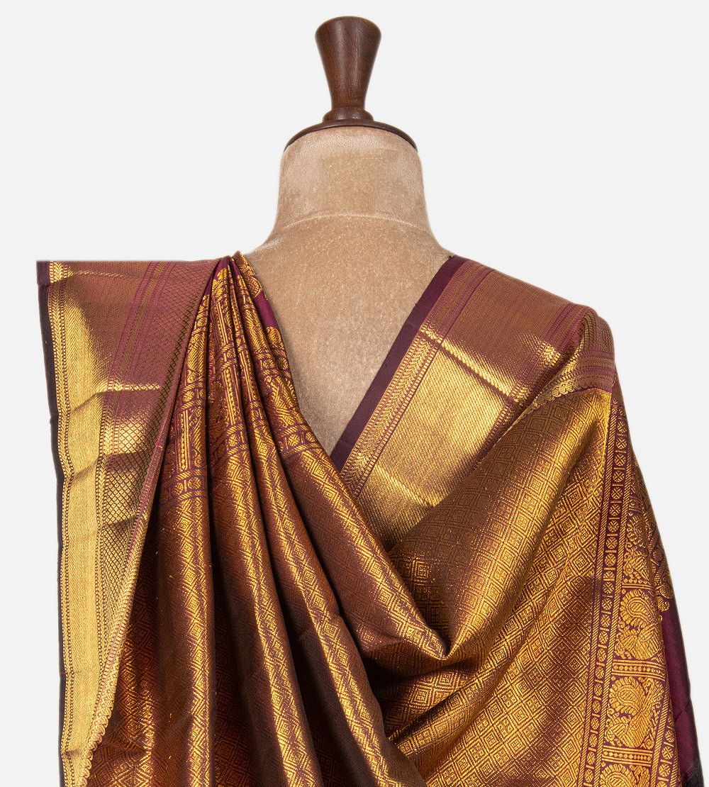 Maroon Kanchipuram Silk Saree