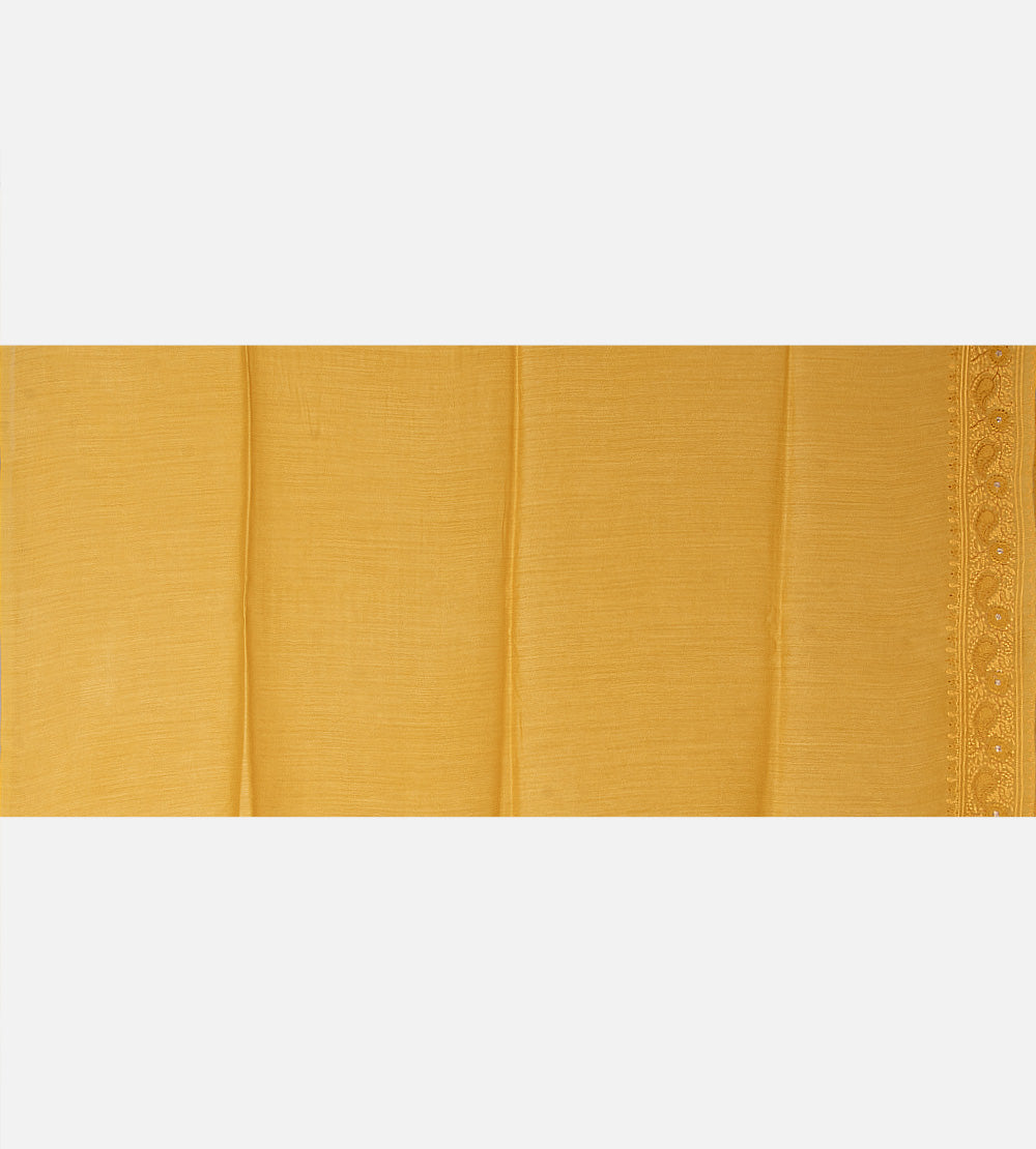 Yellow Tussar Saree