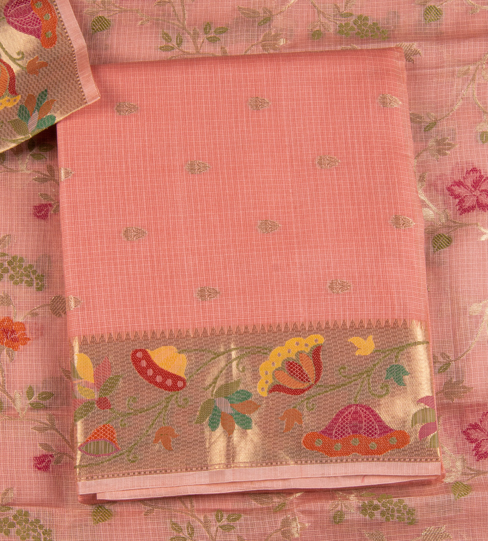 Salmon Pink Kota Silk Salwar