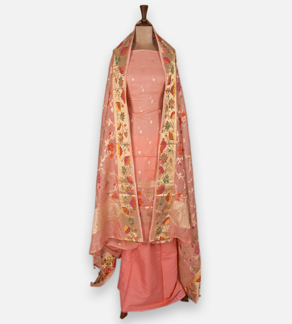Salmon Pink Kota Silk Salwar