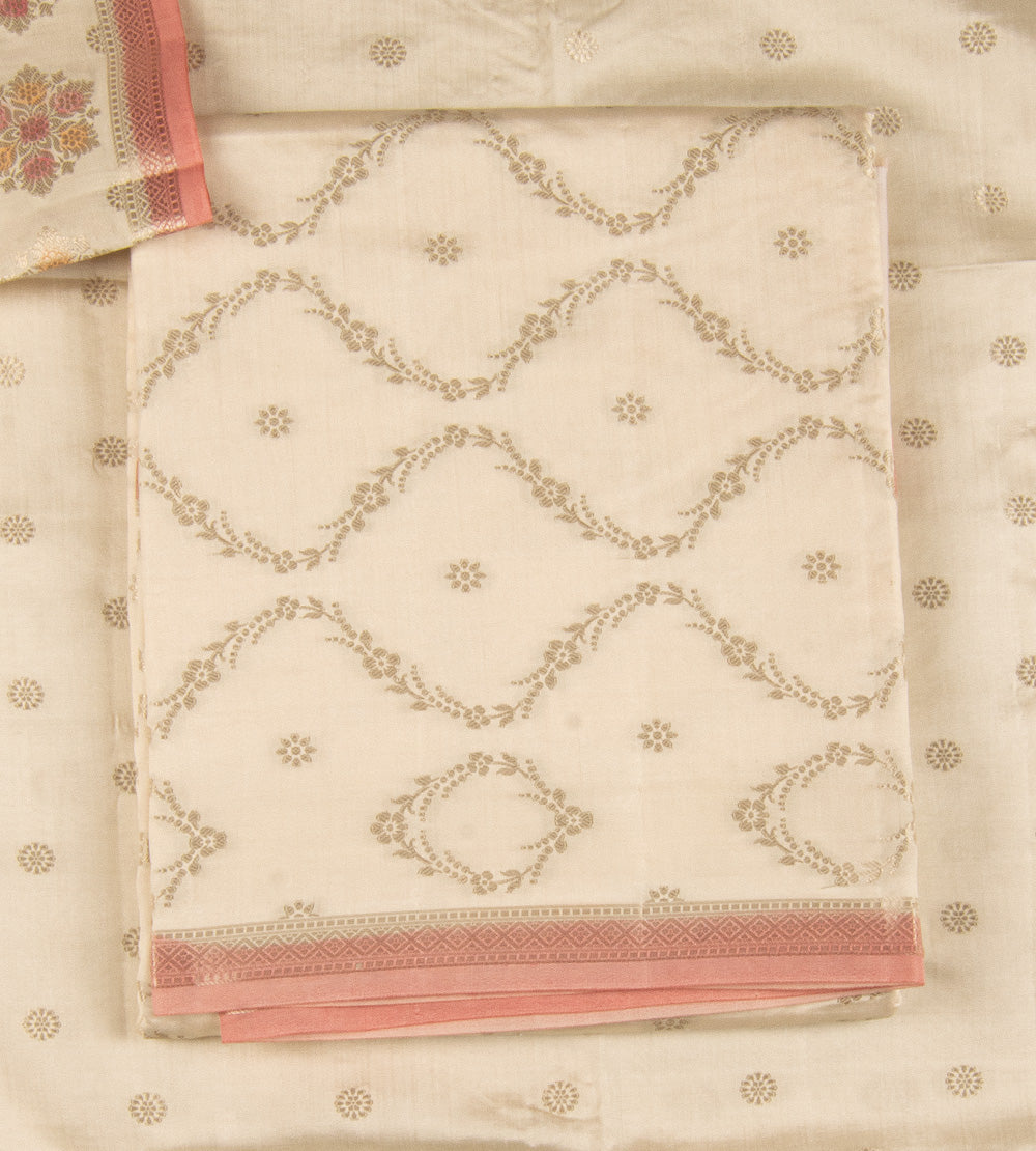 Off-White Chaniya Silk Salwar