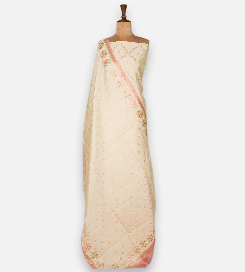 Off-White Chaniya Silk Salwar