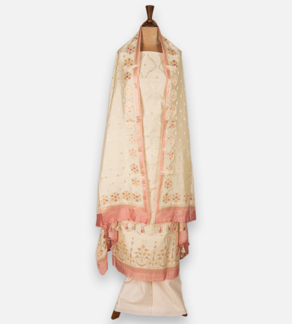 Off-White Chaniya Silk Salwar