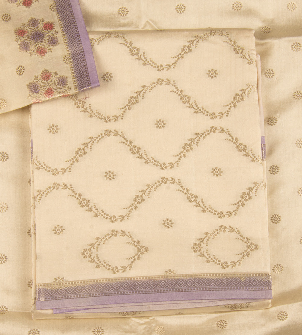 Off-White Chaniya Silk Salwar