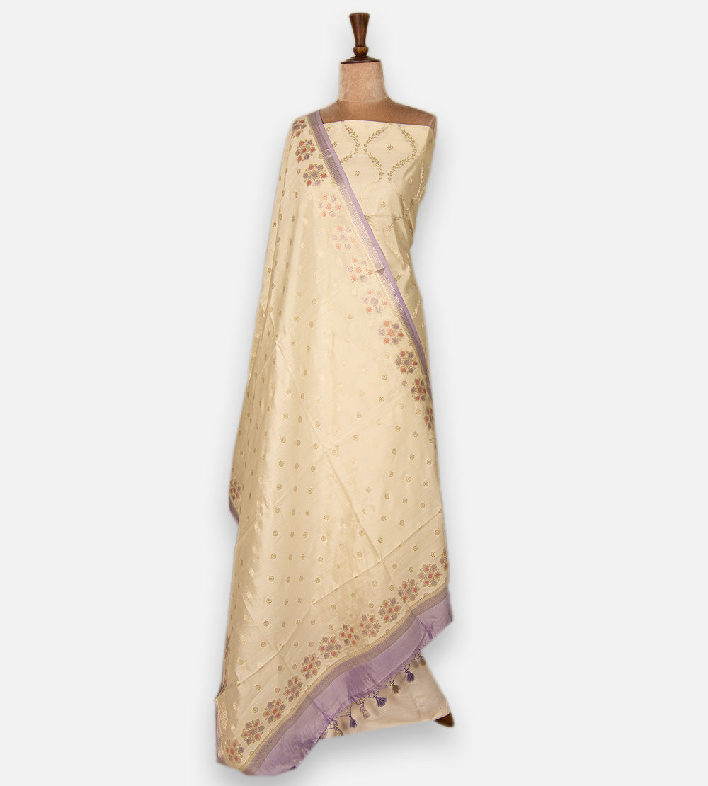 Off-White Chaniya Silk Salwar