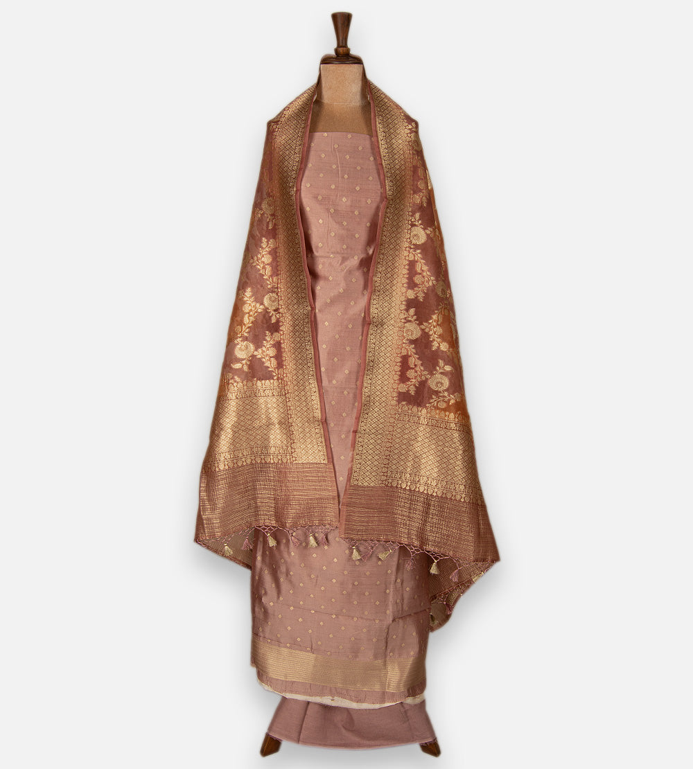 Rose Gold Chaniya Silk Salwar