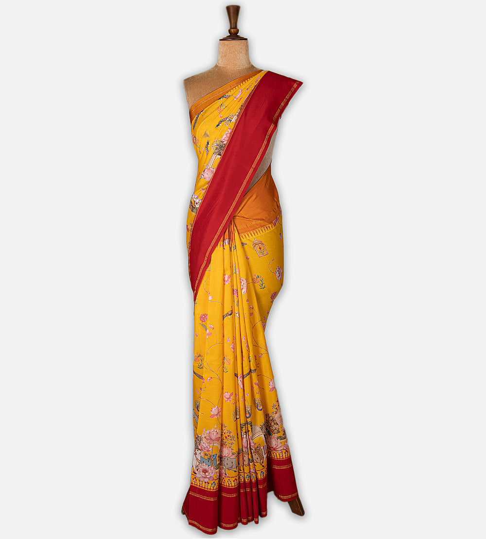 Yellow Soft Silk Saree