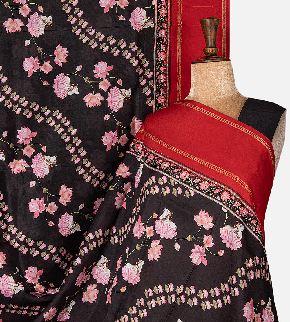 Black Soft Silk Saree
