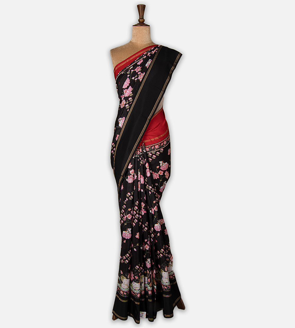 Black Soft Silk Saree