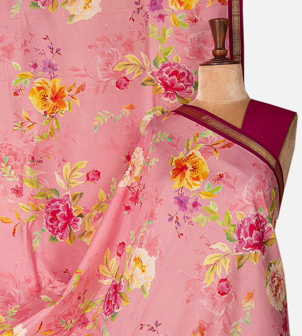 Light Pink Soft Silk Saree