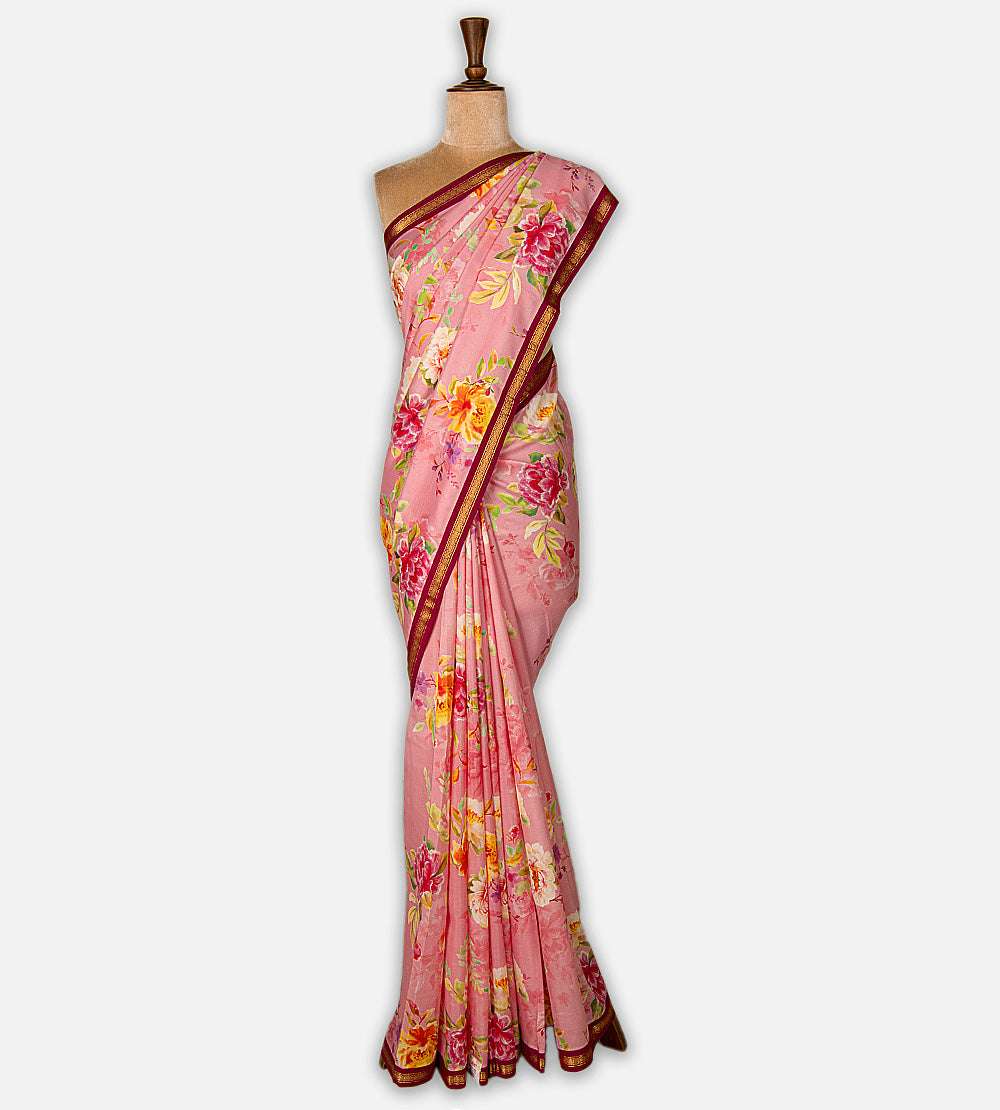 Light Pink Soft Silk Saree