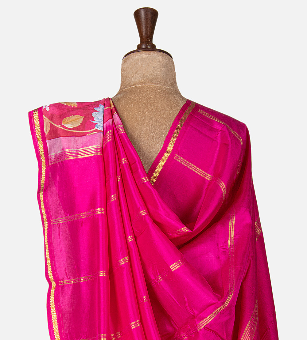 Pink Soft Silk Saree