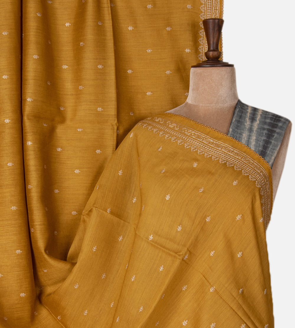 Yellow Tussar Saree