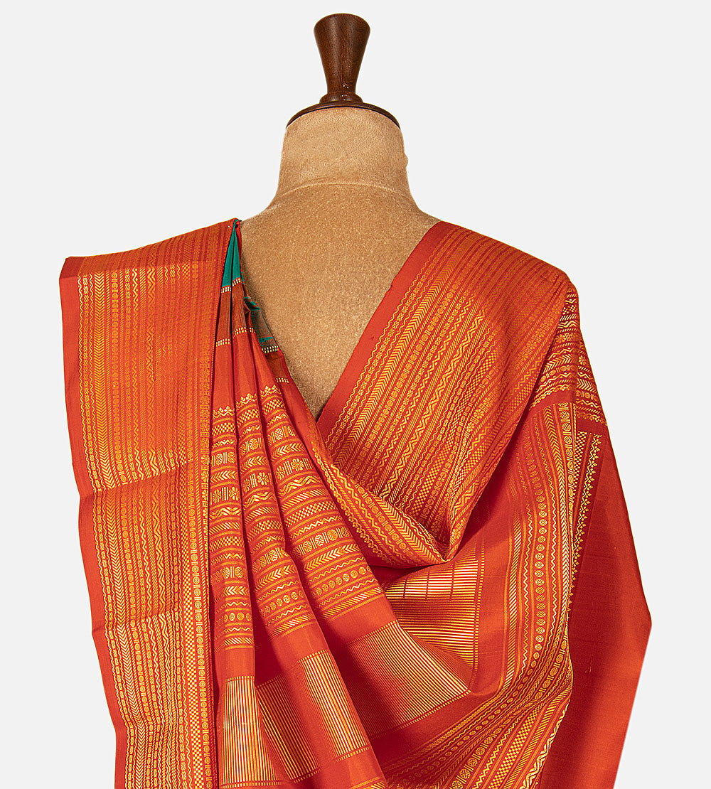 Teal Green Kanchipuram Silk Saree