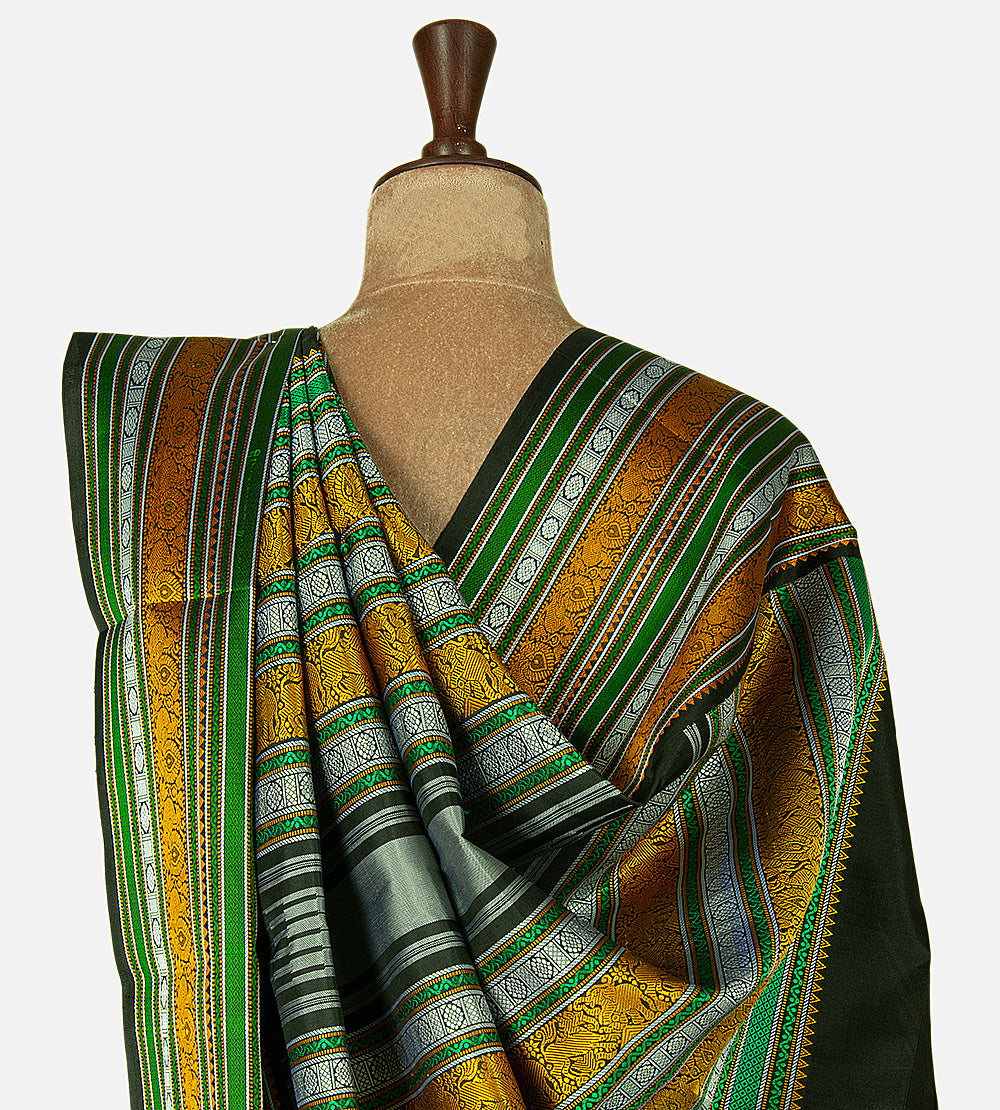 Pastel Blue Kanchipuram Silk Saree