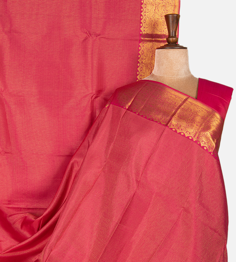 Pink Kanchipuram Silk Saree