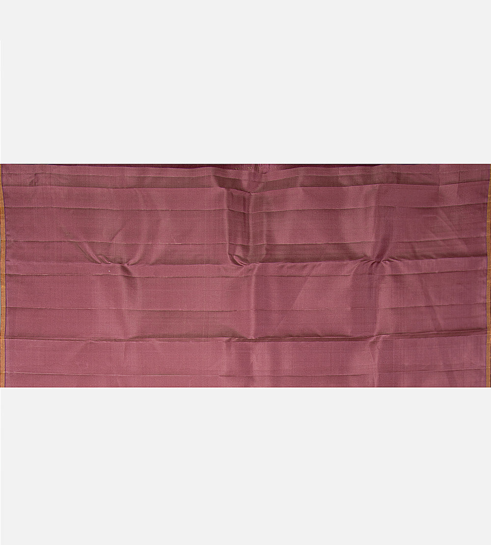 Muted Mauve Pink Kanchipuram Silk Saree