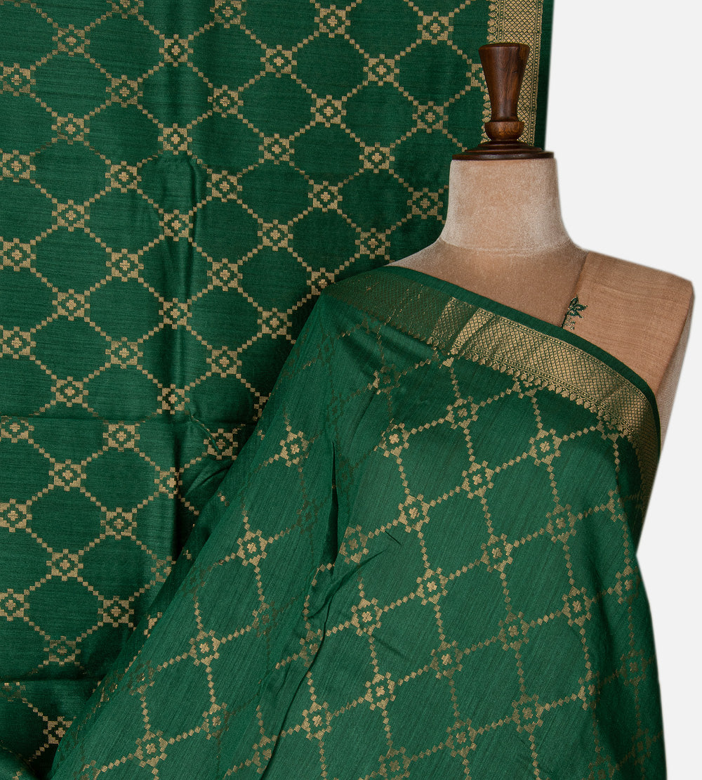 Green Moonga Tussar Saree