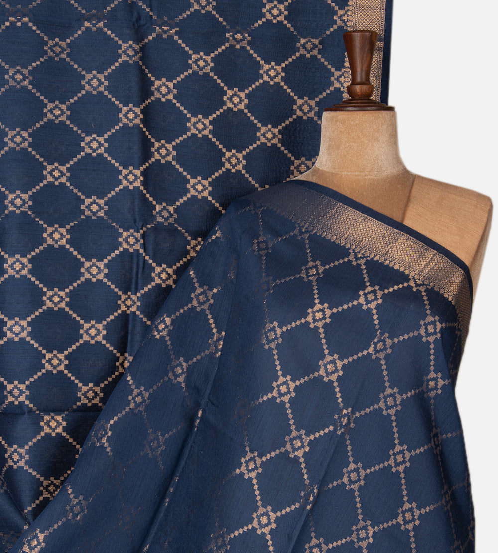 Blue Moonga Tussar Saree