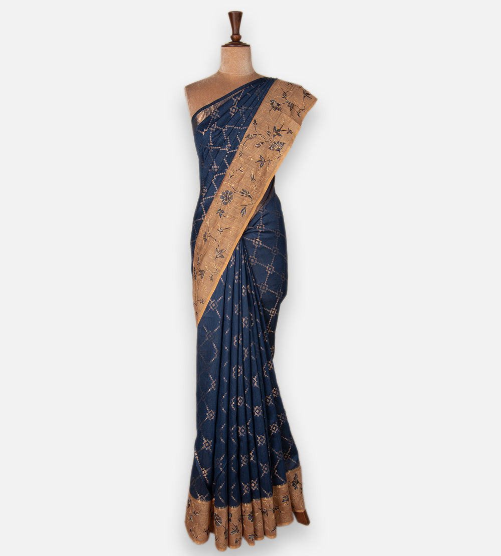 Blue Moonga Tussar Saree