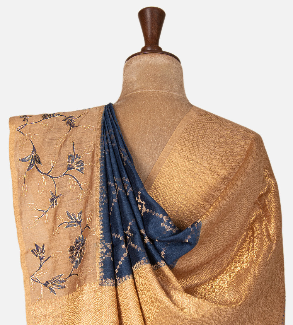 Blue Moonga Tussar Saree