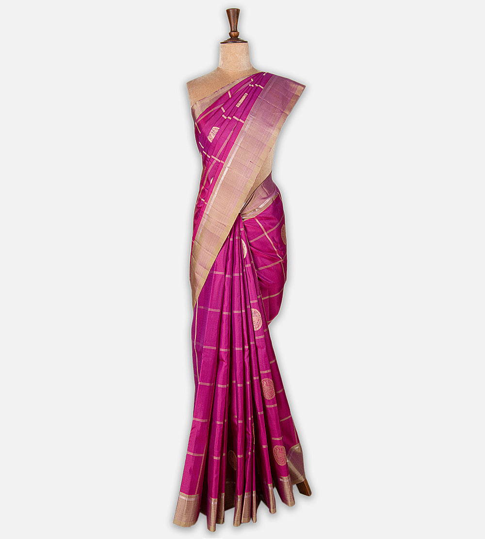 Pink Kanchipuram Silk Saree
