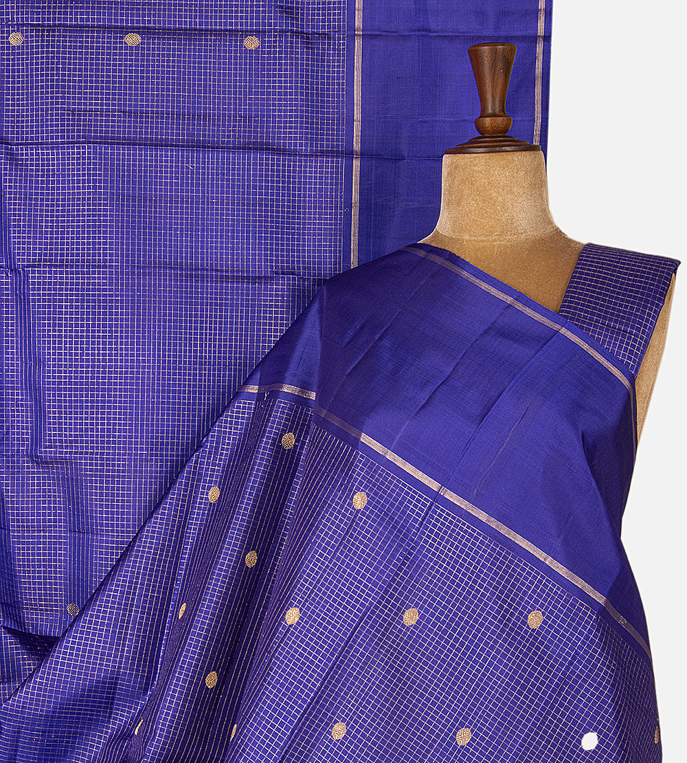 Blue Kanchipuram Silk Saree