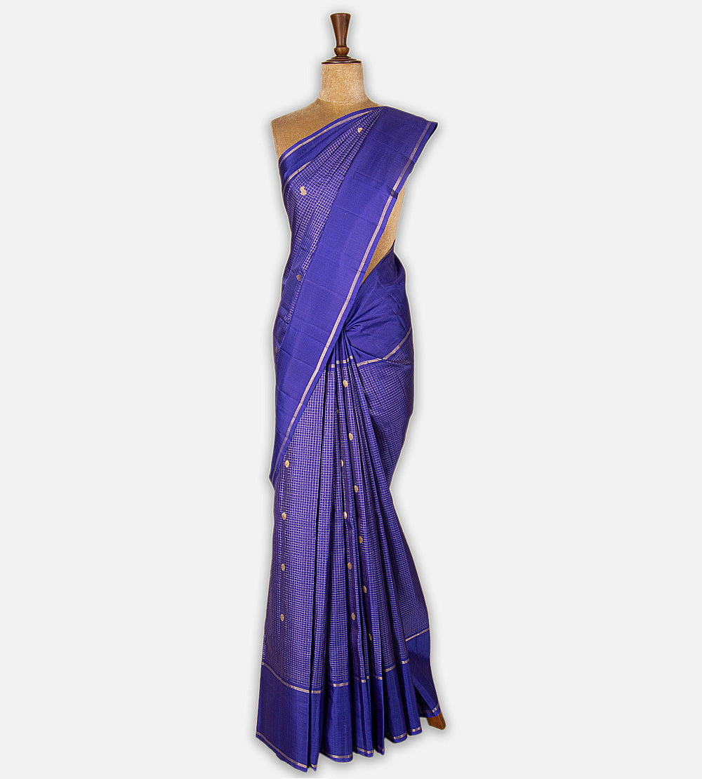 Blue Kanchipuram Silk Saree