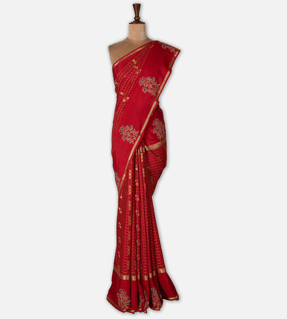 Red Mysore Silk Saree