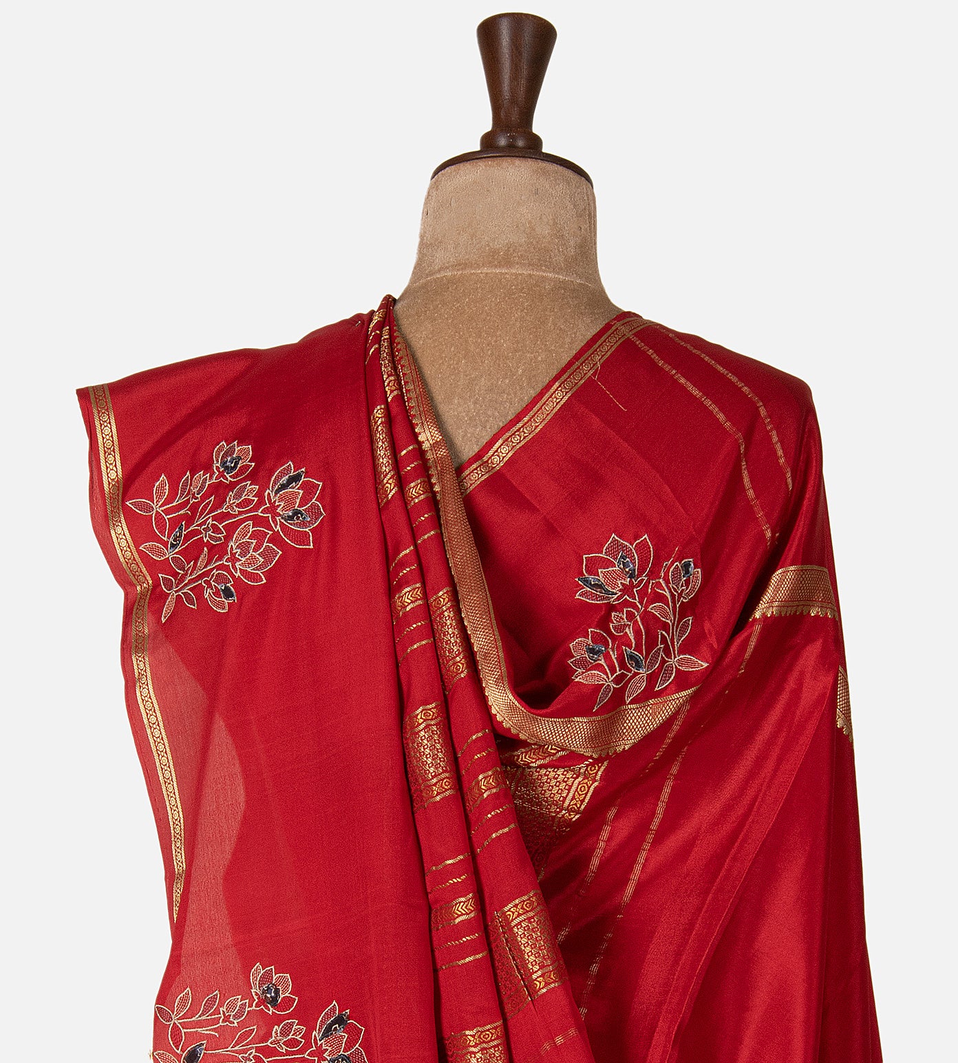 Red Mysore Silk Saree