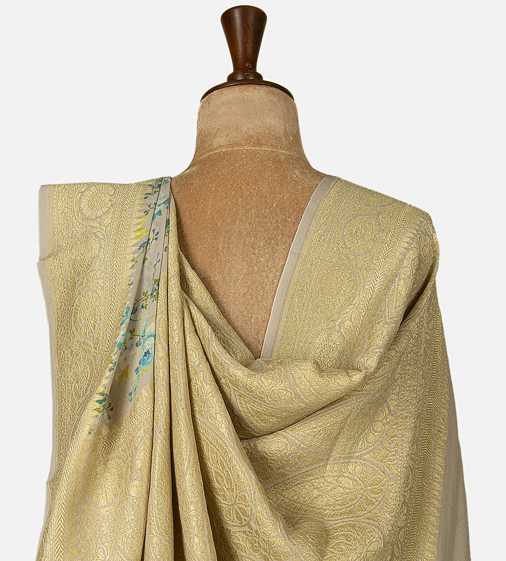 Grey Georgette Saree