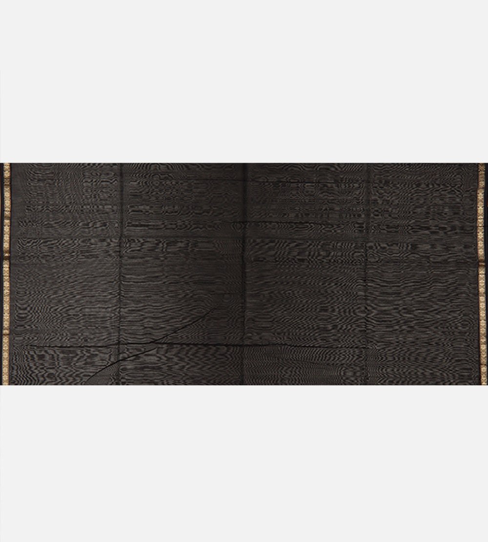 Black Maheshwari Cotton Saree
