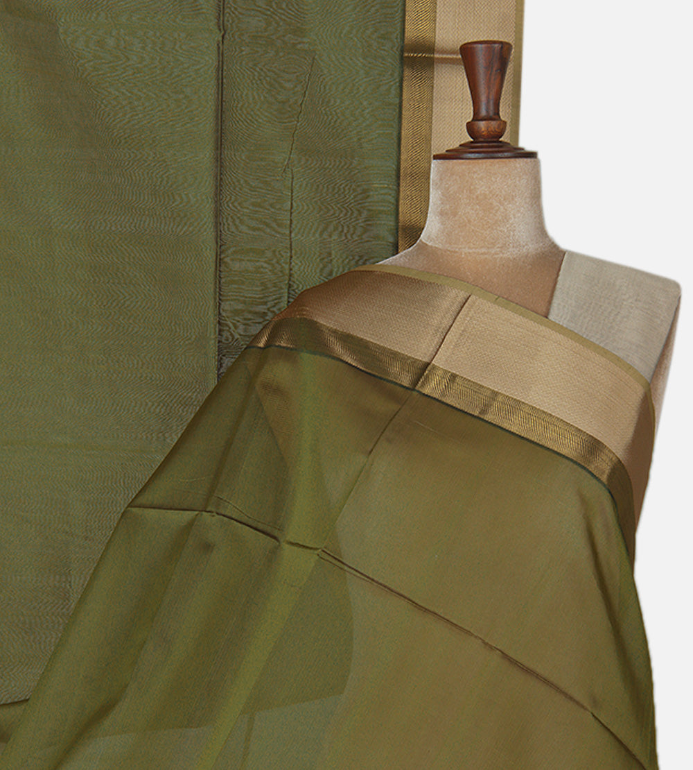 Green Maheshwari Cotton Saree