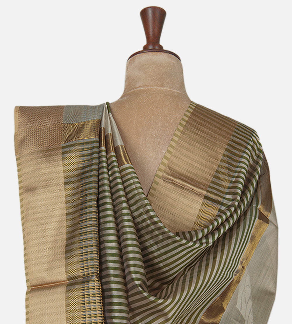 Green Maheshwari Cotton Saree