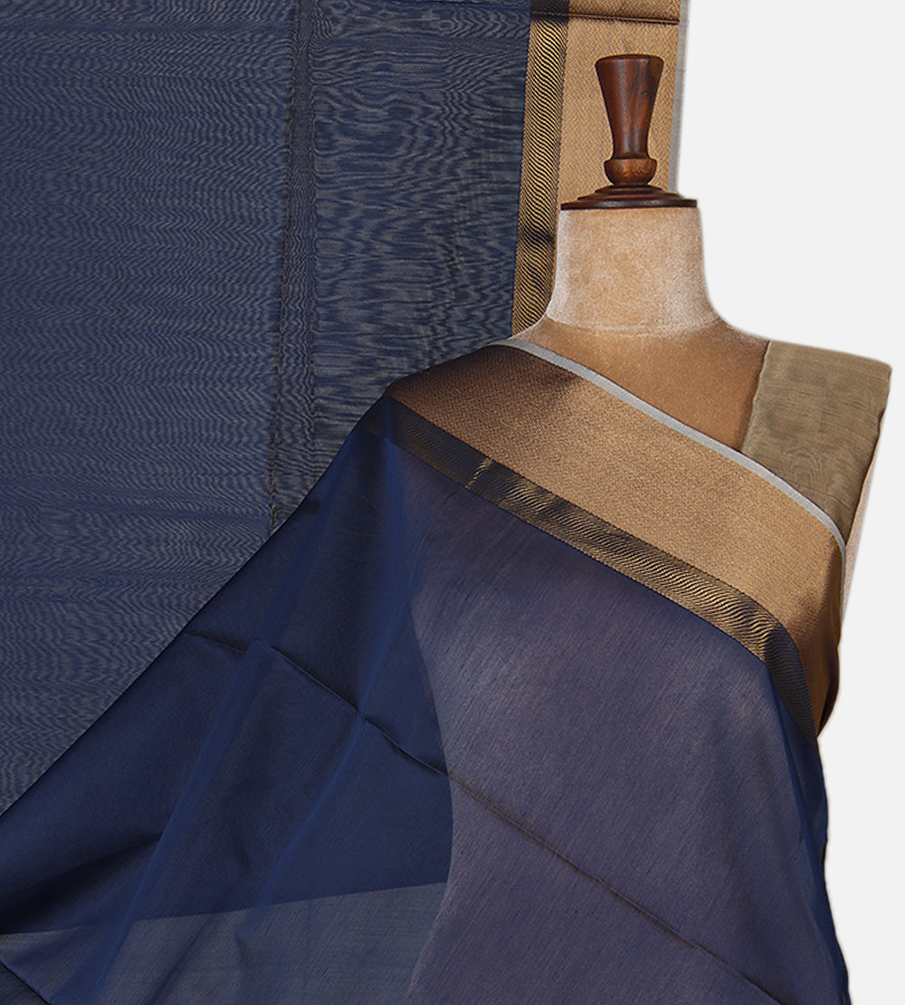 Blue Maheshwari Cotton Saree