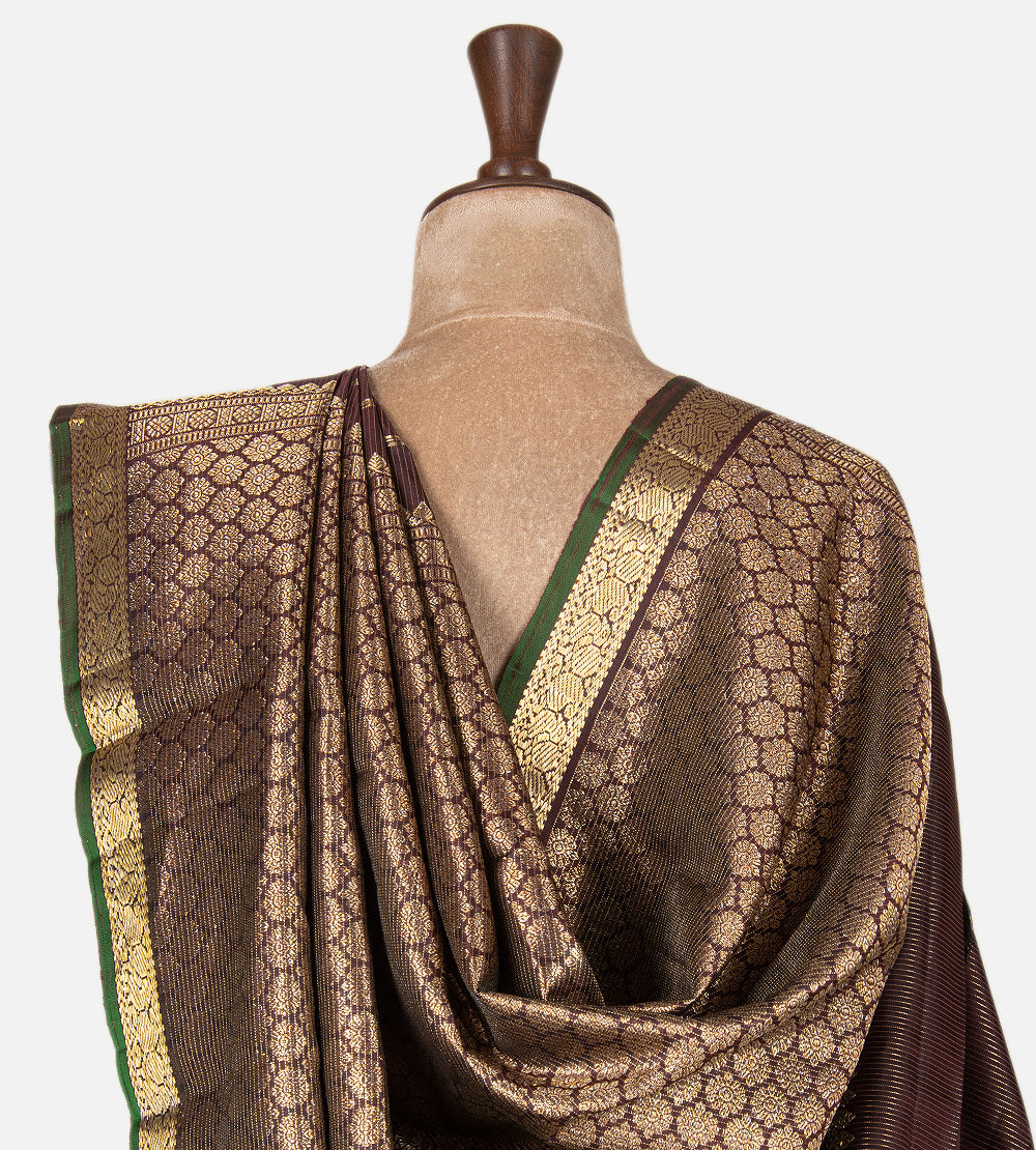 Coffee Brown Kanchipuram Silk Saree