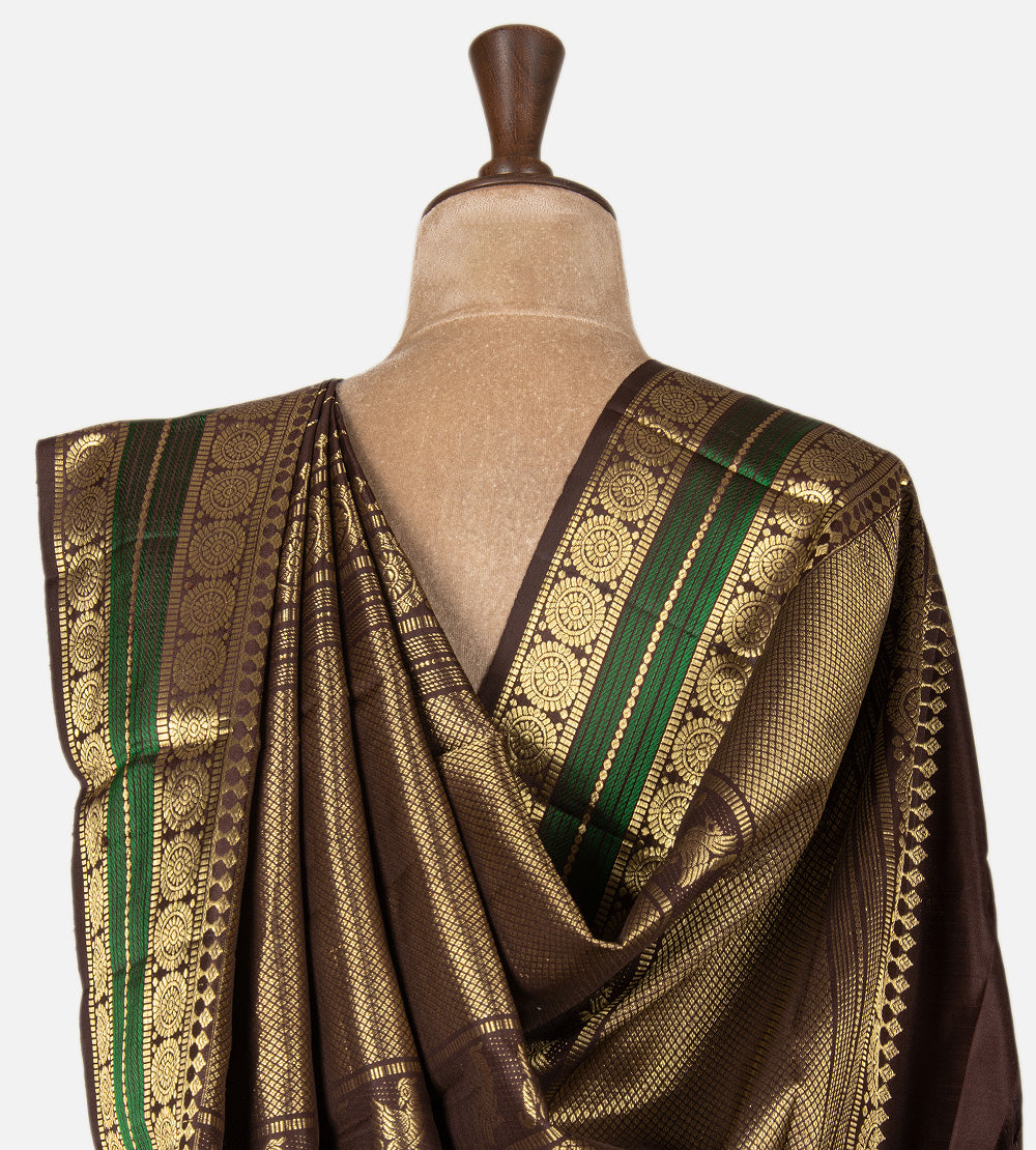 Coffee Brown Kanchipuram Silk Saree