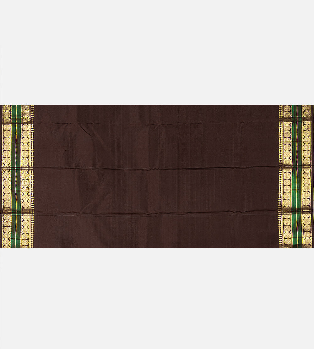 Coffee Brown Kanchipuram Silk Saree