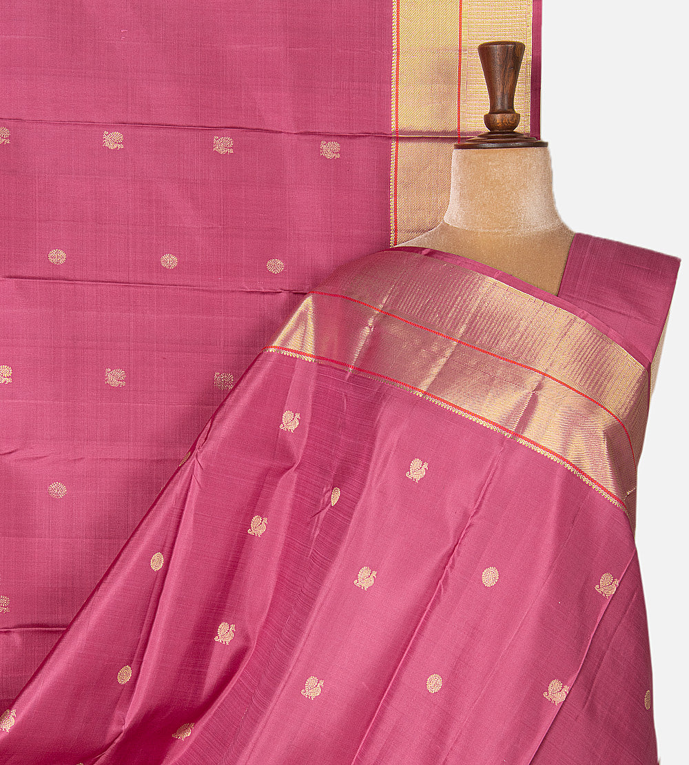 Pink Kanchipuram Silk Saree