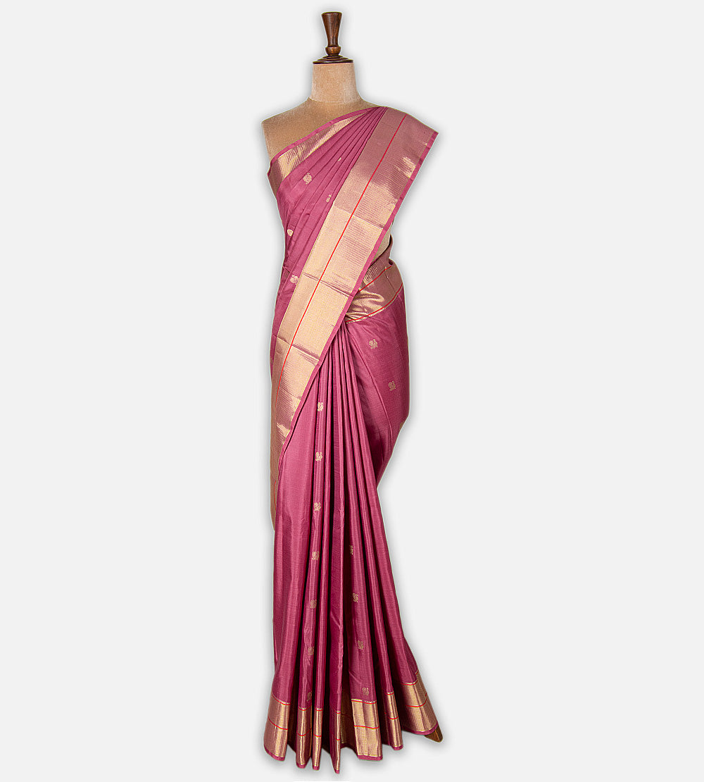 Pink Kanchipuram Silk Saree
